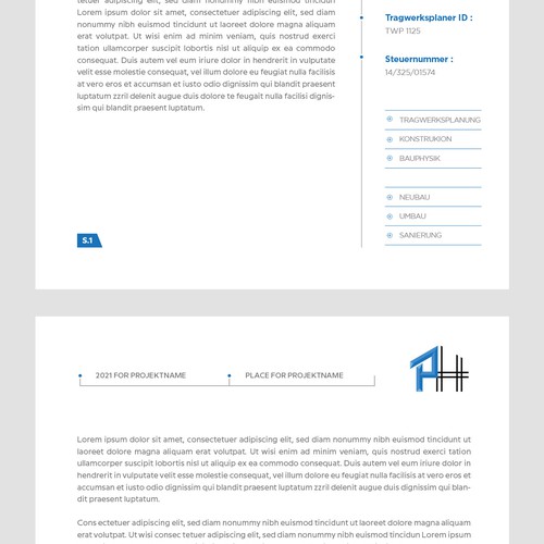 Word Template 2 Pages, PH Structural Engineering-ontwerp door Budiarto ™