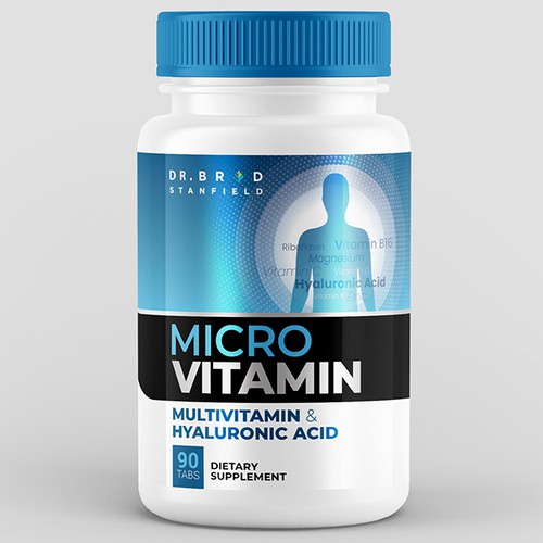 We Need a Vibrant and Scientifically-Inspired Label Design for MicroVitamin Design by Poroyo