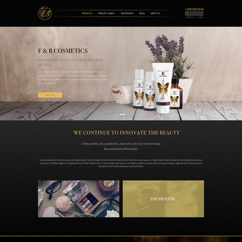 Black & gold themed website design Réalisé par NickMiar