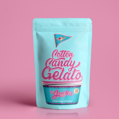 Cotton Candy gelato cannabis bag Design by Aysegul A.