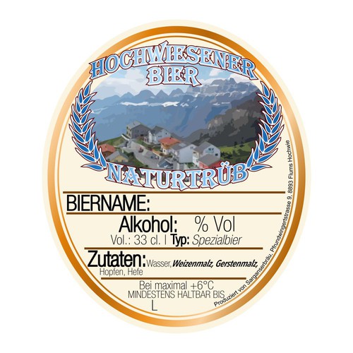 My new beer label with a small illustration for my micro brewery Sarganserbräu Design by DSojo