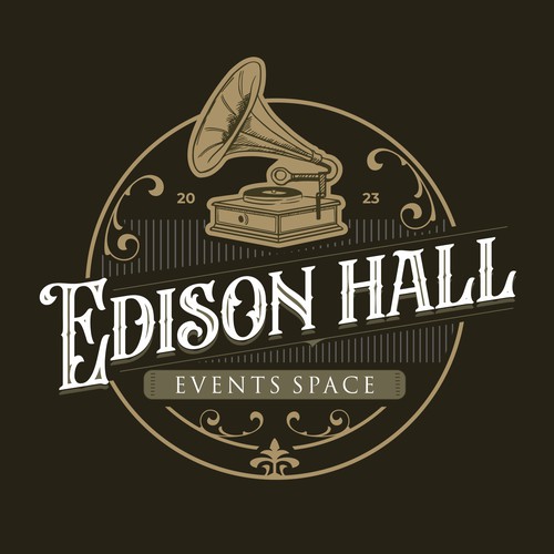 コンペ「Edison Hall needs a phonograph-inspired logo」のデザイン by Vic People Studioさん 