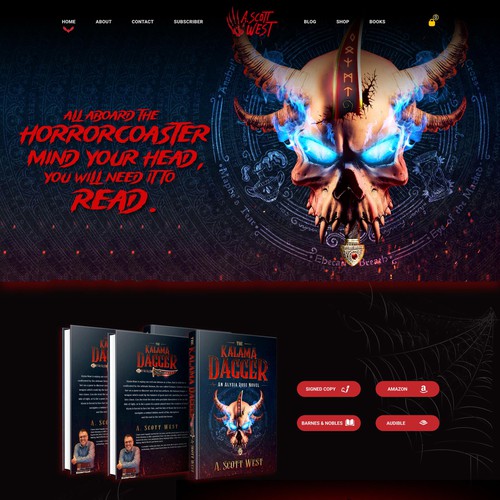 Website Redesign for Horror Author - Get Creepy! Design by aabdesign