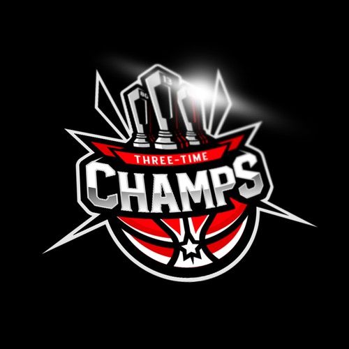 Basketball Logo for Team 'Three-Time Champs' - Your Winning Logo Featured on Major Sports Network Design by Yeison Higuera