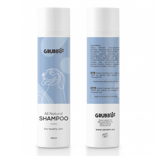 Design label for dog shampoo Design by intanamir