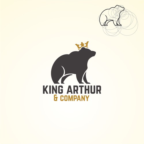 Need an iconic bear logo for King Arthur & Company. Design by Zamzami