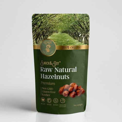 Create a great product package for Aznut hazelnuts Design by znakovanj