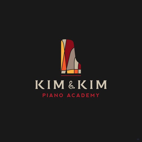 Logo to appeal adult piano students for online piano school called Kim & Kim Piano Academy Design by no noise