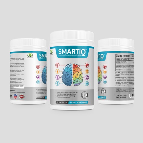 Brain Supplement Label Design Design by DesignSBS