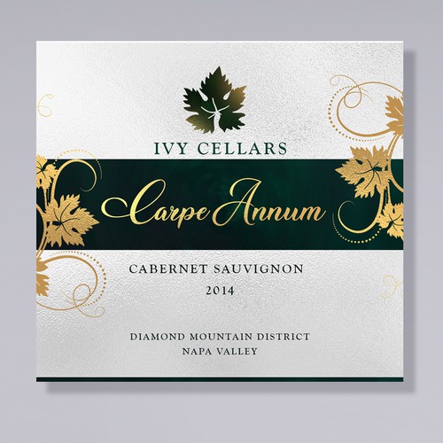 Ivy Cellars sparkling wine label Design by Haris808