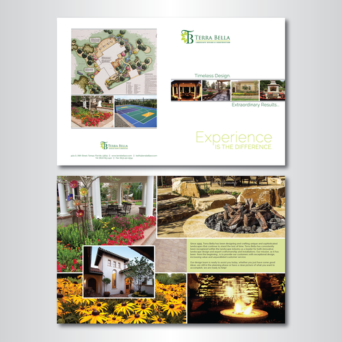 Create an upscale brochure for Terra Bella Landscape Architecture Design by Bovan