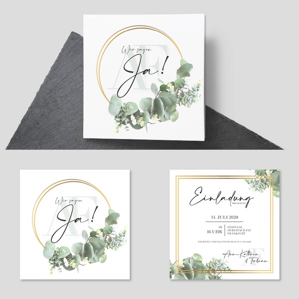 Design by tinschen_n titled "Invitation with watercolour drawing"