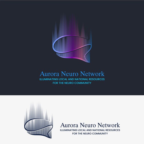 Northern lights logo design for a neurological healthcare clinician and nature lover Design by NAmAf