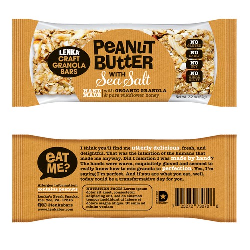 Craft Granola Bar Packaging for Millennials Design réalisé par Chris De Lisen