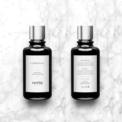 Vertu cosmetic brand need his new label , simple and chic Design by • MorrBrother •