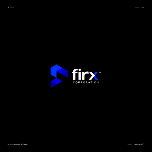 The new Firx Inc. brand identity, the european digital money leader. Design by AEI™