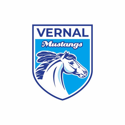 Middle school mustang logo cool enough for your kid to wear Design by diviart