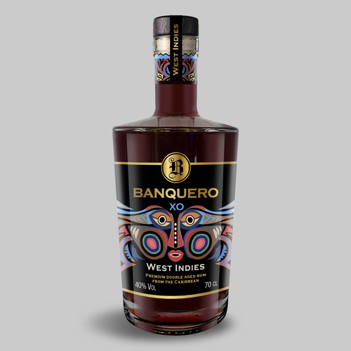 Design the labels of a whole new range of double aged RUM from the CARIBBEAN Design by Nirmana92