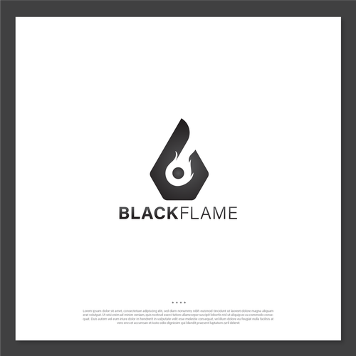 Cool, masculine Logo for company name „Black Flame” Design by Sangsaka Studio™