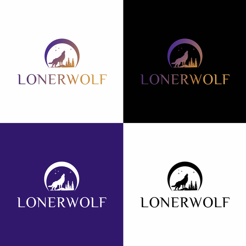 Wolf Sun/Moon Logo For Spiritual Website Design by RAKconcepts