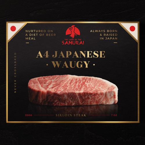 100% JAPANESE WAGYU STEAK Design by Kamilla Oblakova