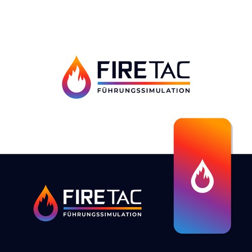 Design vincitore del contest "Logo wanted for modern young company that offers digital leadership simulations for fire departments"