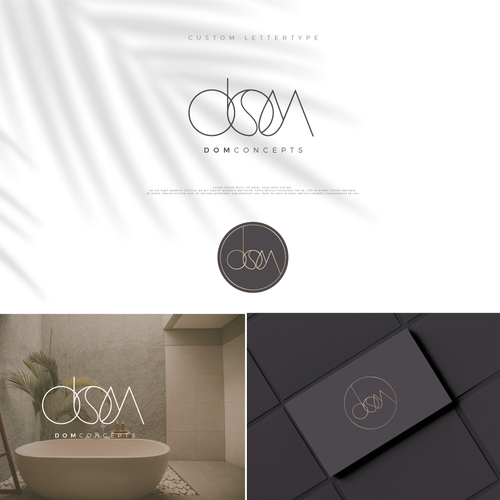 3 Letter Minimalistic interconnected Logo with Clean Lines Design by CrissVons