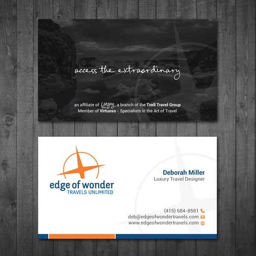 Create a card that exudes the awesomeness of luxury adventure travel Design by Tcmenk