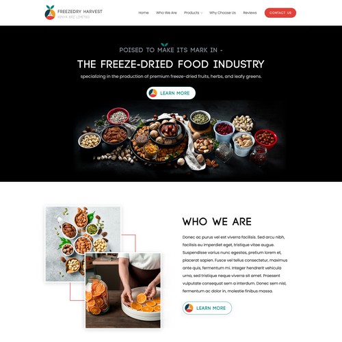 We need a web design for a freeze dried product factory in Kenya Design by Tanveer Apon