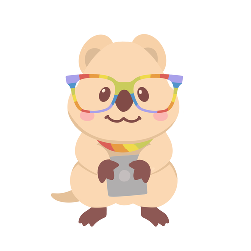 Quokka (the happiest animal in the world) mascot for AI powered wellness app Design by Didi Andi