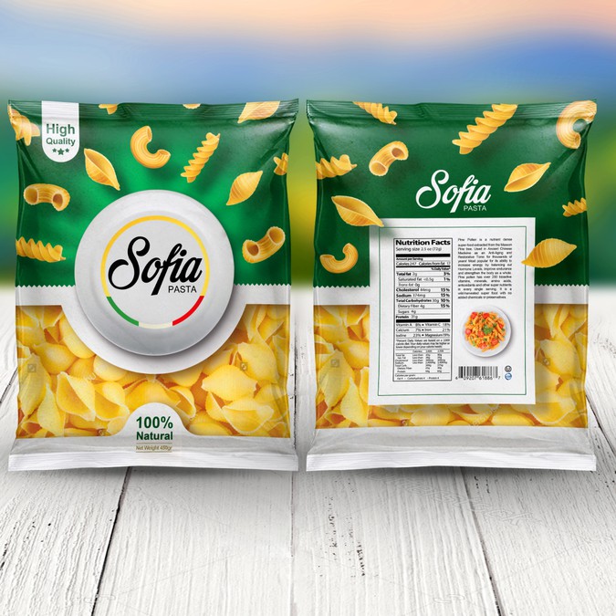 Design a colorful Pasta packaging for Sri Lanka's largest pasta