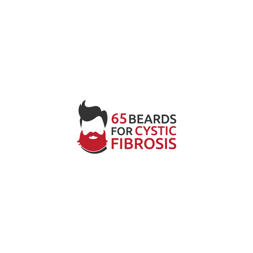 Create a logo incorporating beards and the number 65 for a fundraiser for cystic fibrosis Design by oTheoDesigns