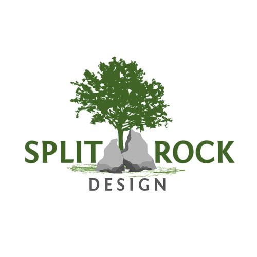 LOGO Split Rock Design (Landscape design builder logo) Logo design