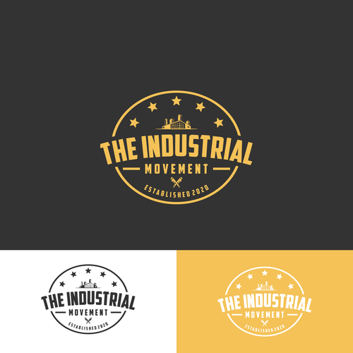 Design VINTAGE INDUSTRIAL PODCAST LOGO di nutronsteel