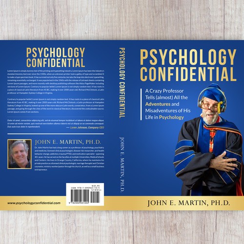 Cover for book on funny stories about a psychology professor's experiences with students and clients Design by Platinumedia