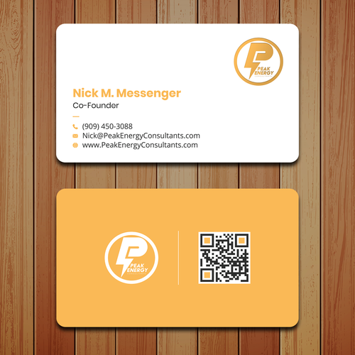 Modern Business Card Design for Electric Energy and Solar Company Design by boniamin