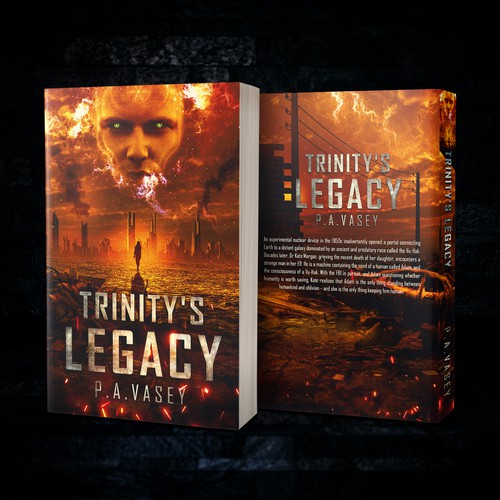 Design a dark, apocalyptic, cover for a new Sci-Fi novel Design by Evan.C