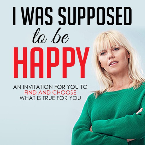 "I was supposed to be happy" - Book cover for Swedish Self Help Icon Design by Dreamz 14