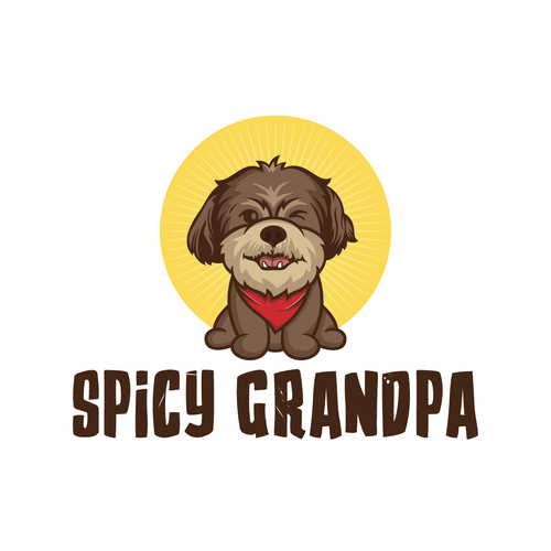 Design a logo with a senior dog named "Spicy Grandpa"!! Design by EMLanderz