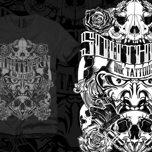 Design di t-shirt design for Southern ink tattoos di vvonnabe