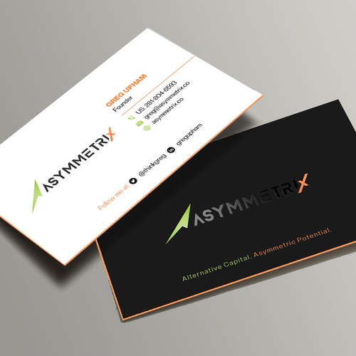 Design a cool, edgey but sophisticated business card for an alternative investment firm. Design von Xclusive16