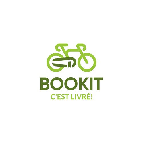 BOOKIT Genève, c'est livré! Livres en ligne livré à vélo! Ontwerp door onogiri.design