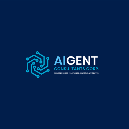 AI Agent Company: Appealing to small to medium sized businesses. Design by IN art