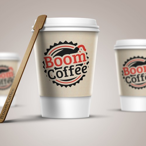 logo for Boom Coffee Design by Bresquilla