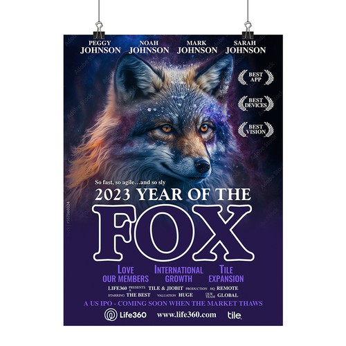 Life360 2023 Year of the Fox Poster Design by Xnine