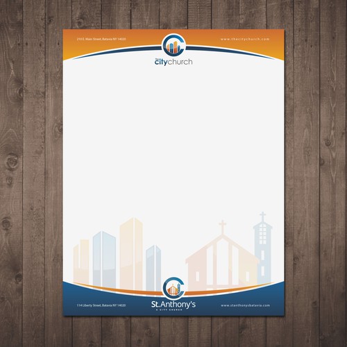 The City Church Letterhead Stationery Contest 99designs