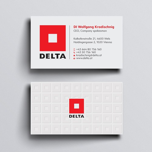 DELTA Business Card Relaunch Design réalisé par Design sp