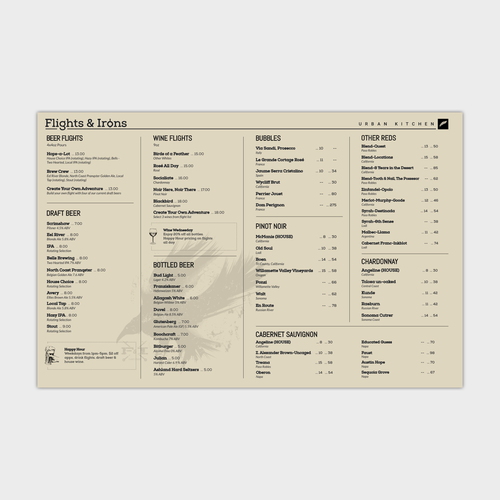 Refresh Menu Design for Local Wood Fired Kitchen Design by Federico Mohnen