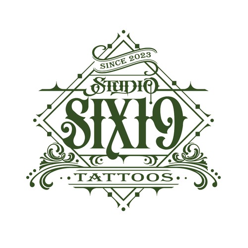 Vintage Tattoo Shop Logo Diseño de gcsgcs