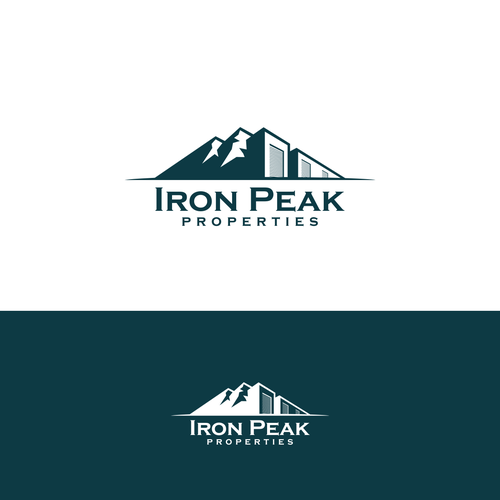 Design Logo combining geometric abstract mountains with industrial buildings for real estate company por ghe_12